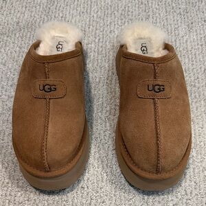 UGG Chestnut Suede Clogs